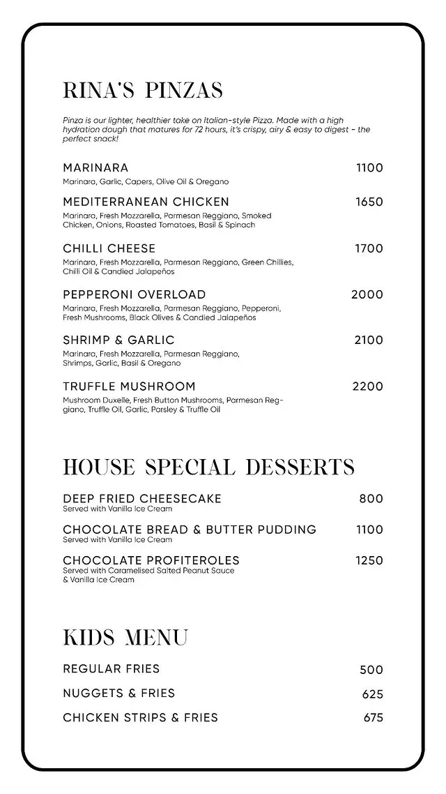 Rina's Kitchenette DHA menu, page 7
