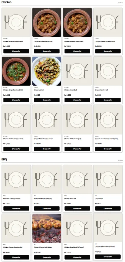 Sholay Restaurant menu, page 2