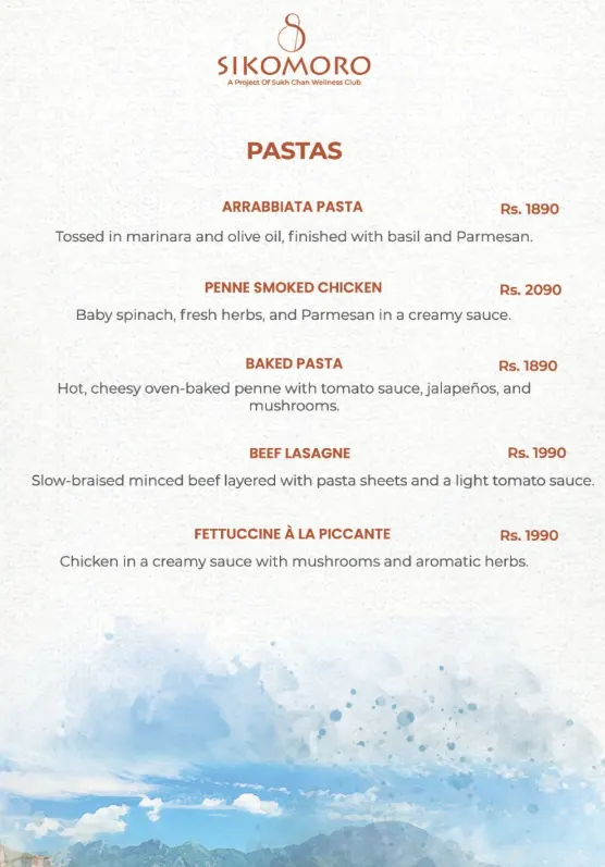 SIKOMORO menu, page 7