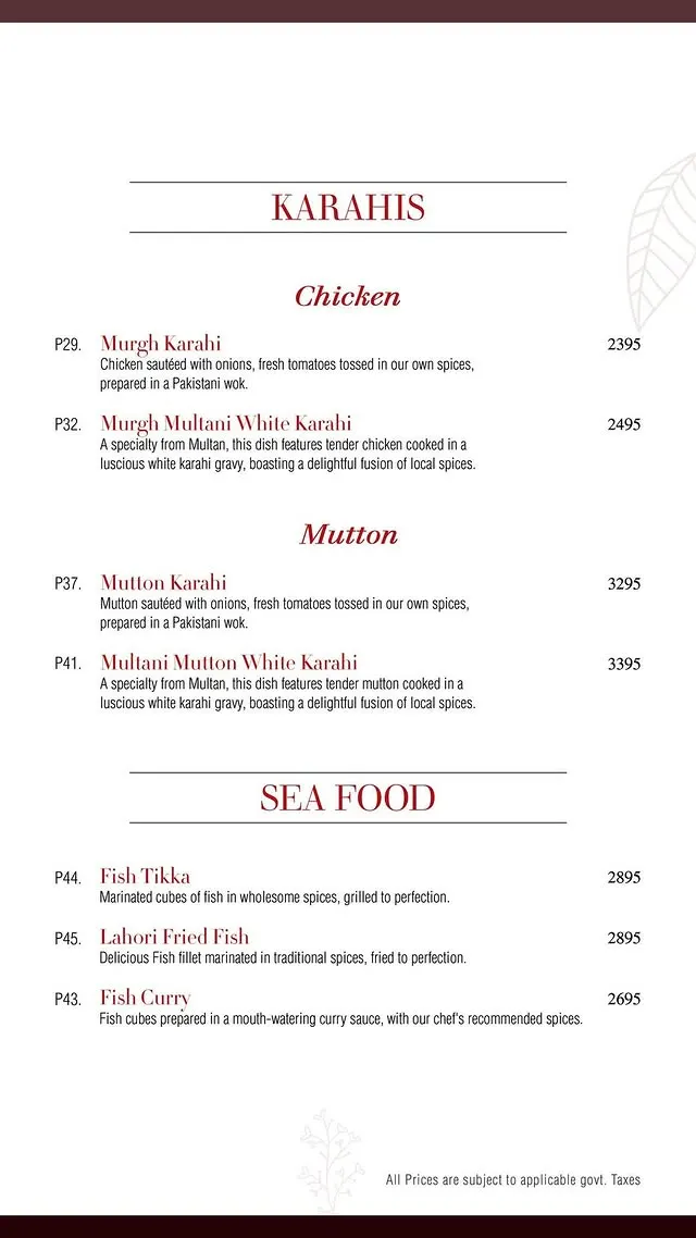 Spice Bazaar menu, page 5