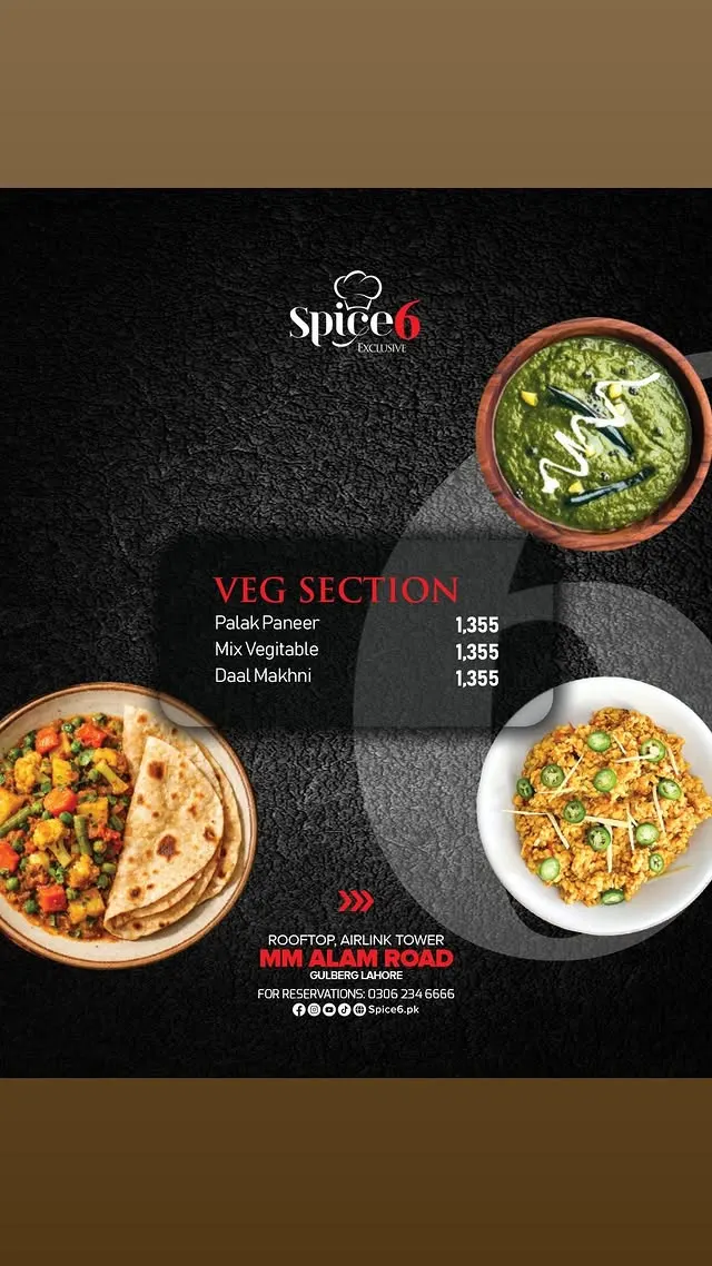 Spice6 Exclusive menu, page 10
