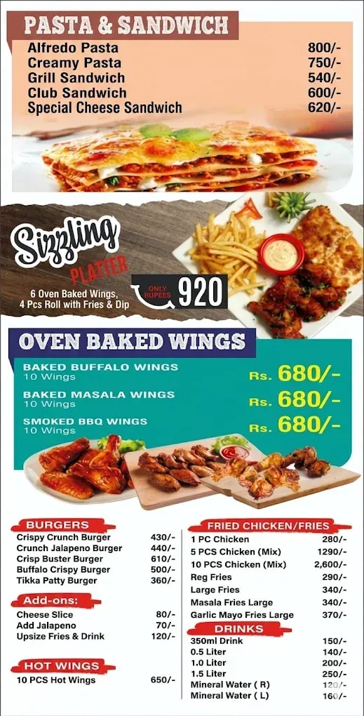 STONEFIRE menu, page 3
