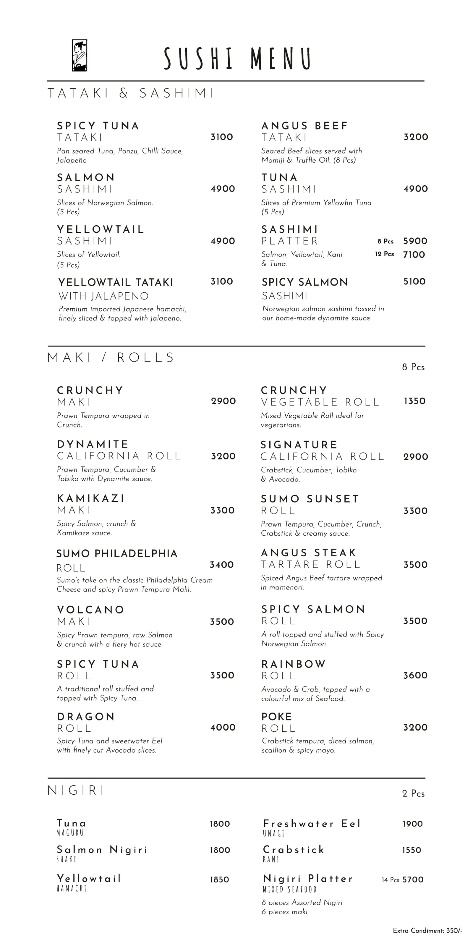 Sumo menu, page 2
