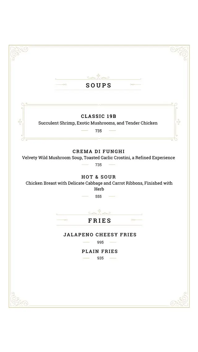The Continental - Global Gastronomy menu, page 1
