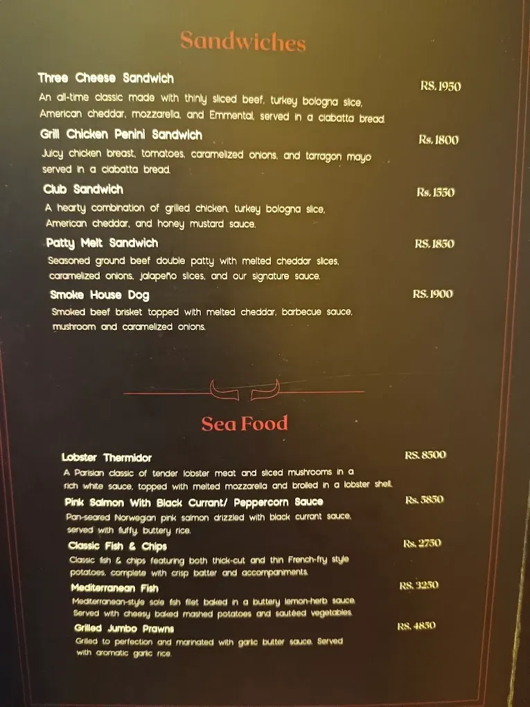 The Gauchos Prime menu, page 2