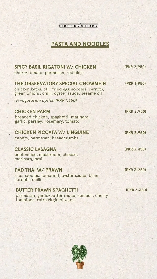 The Observatory menu, page 6