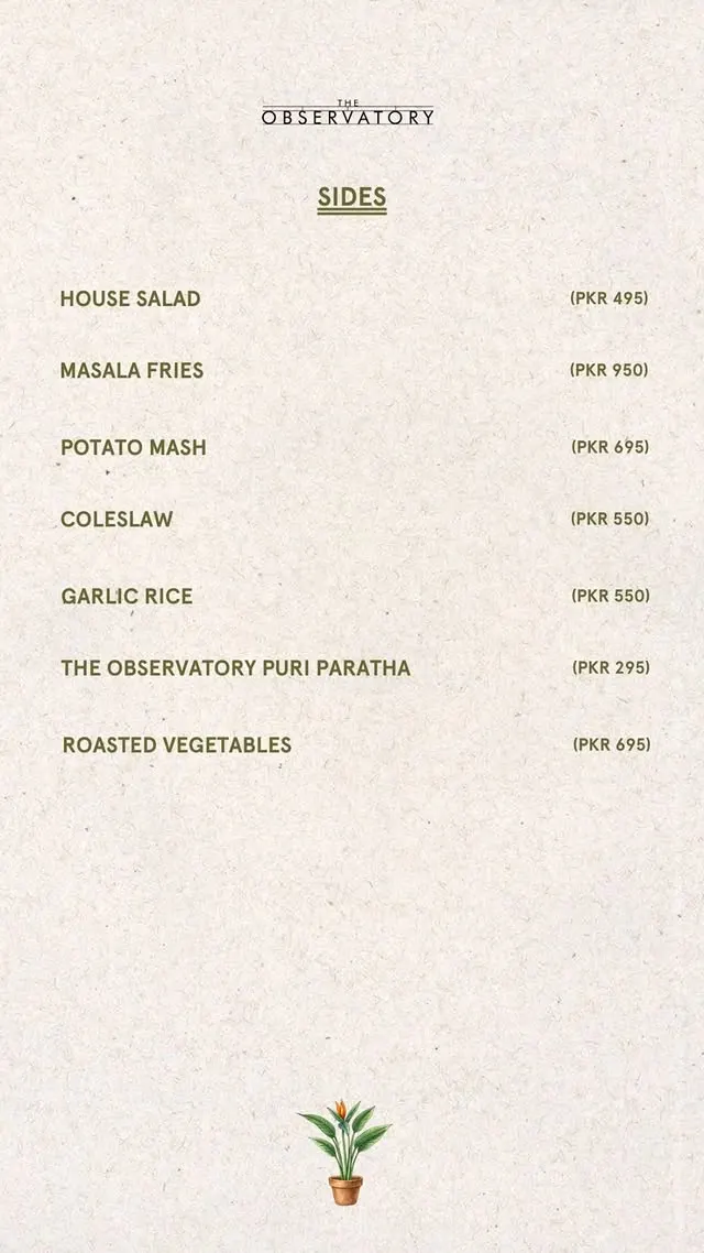 The Observatory menu, page 8