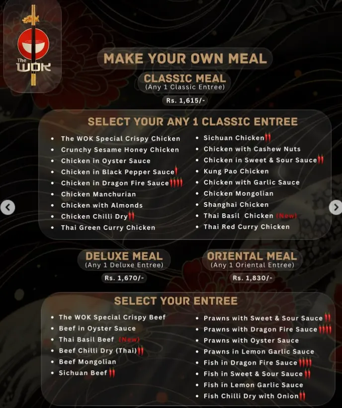 The Wok Pakistan menu, page 3