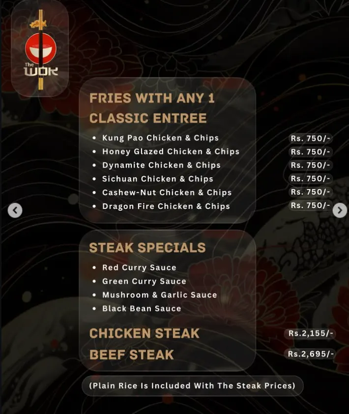 The Wok Pakistan menu, page 5