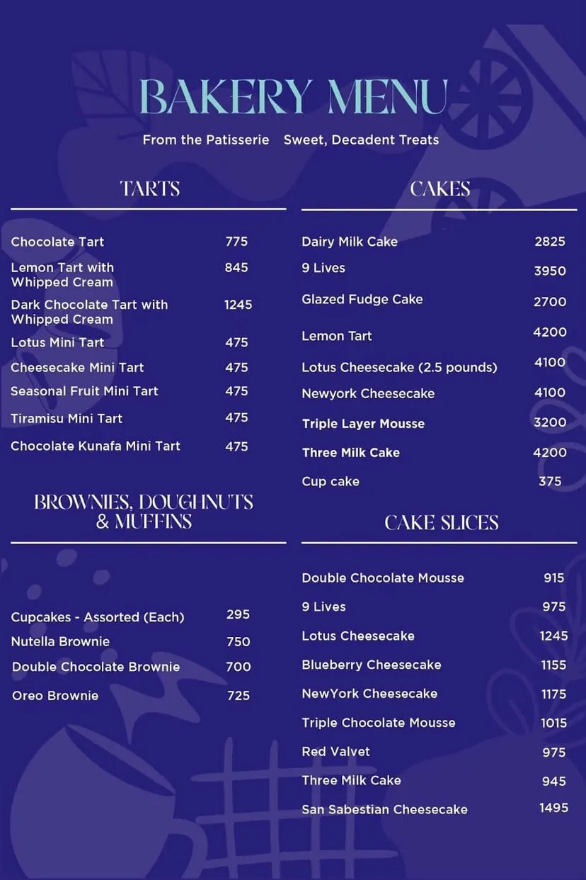 Theatre - Live Bakery & Cafe menu, page 4
