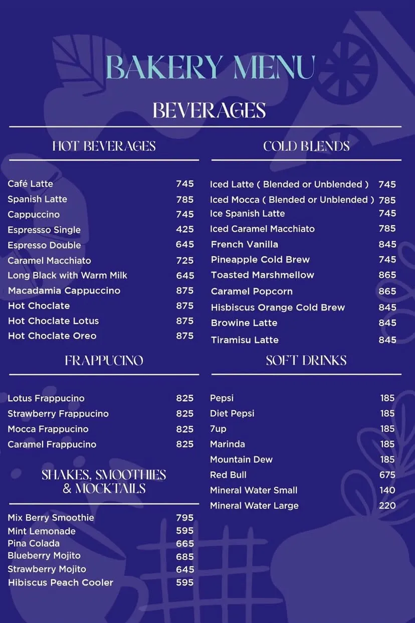 Theatre - Live Bakery & Cafe menu, page 6