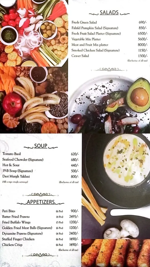 VOCO Rooftop menu, page 1