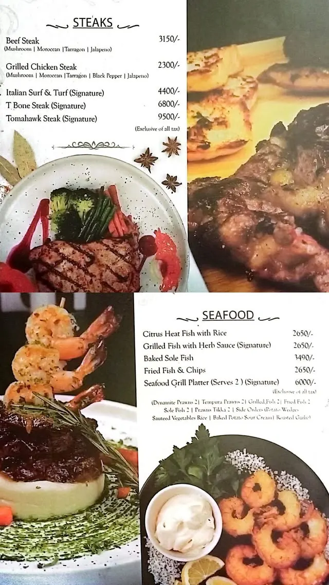 VOCO Rooftop menu, page 2