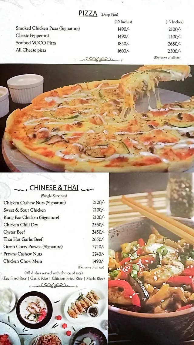 VOCO Rooftop menu, page 3