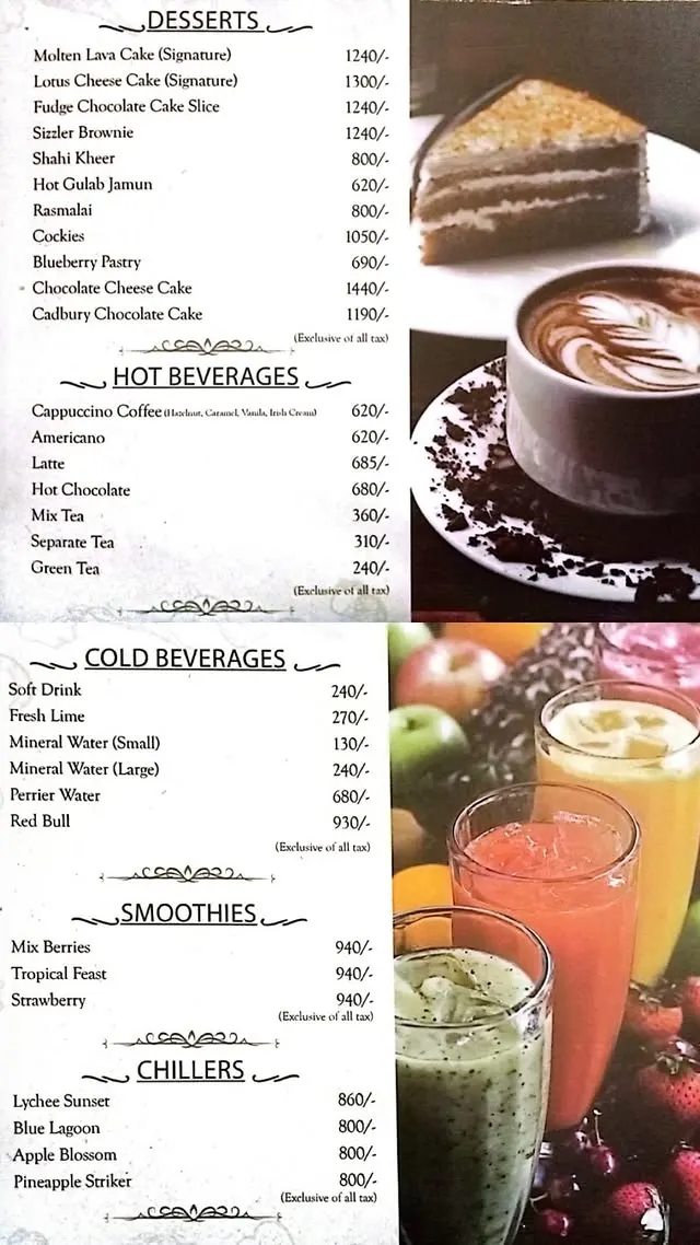 VOCO Rooftop menu, page 5