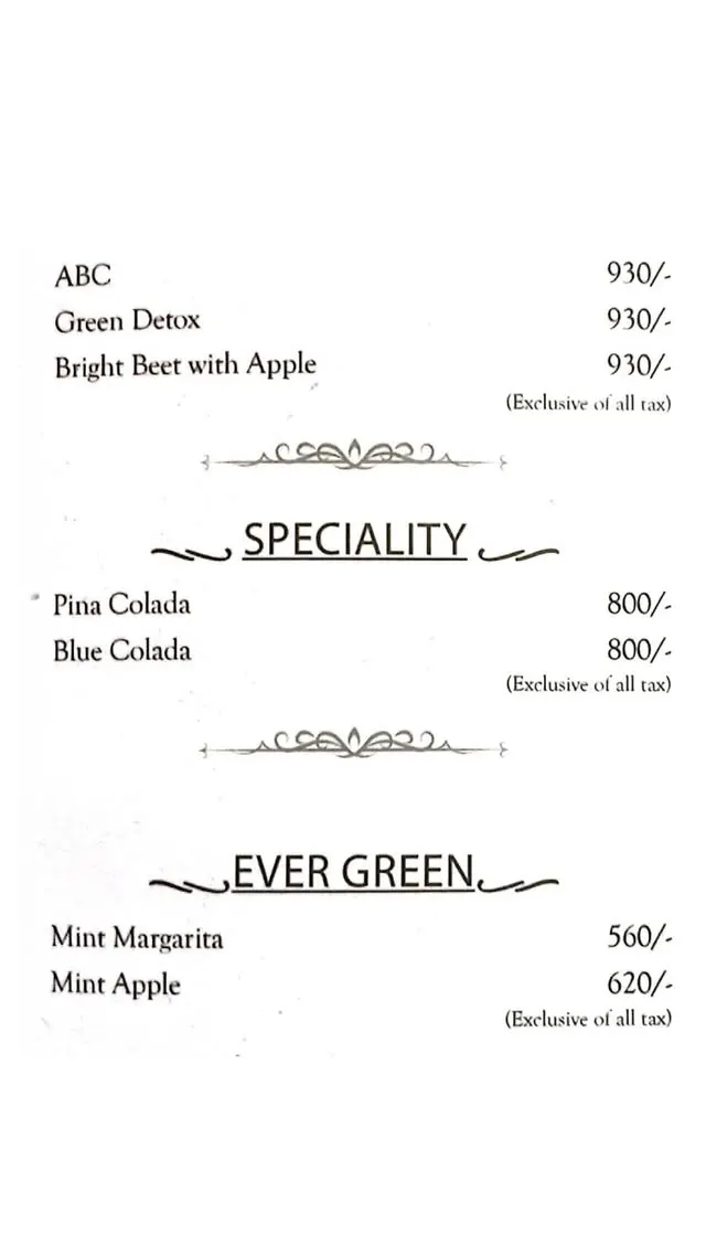 VOCO Rooftop menu, page 6