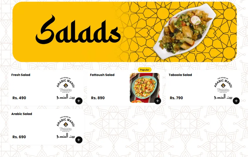Yumto - House of Arabic Mandi menu, page 2