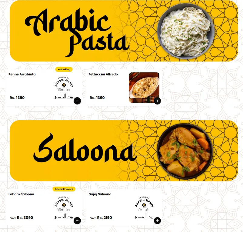 Yumto - House of Arabic Mandi menu, page 3