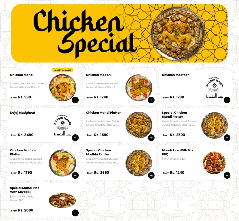 Yumto - House of Arabic Mandi menu, page 4