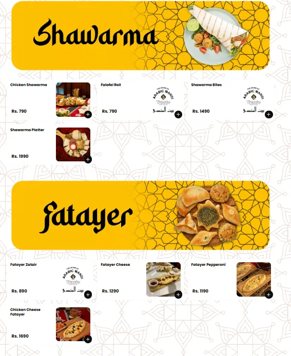 Yumto - House of Arabic Mandi menu, page 9